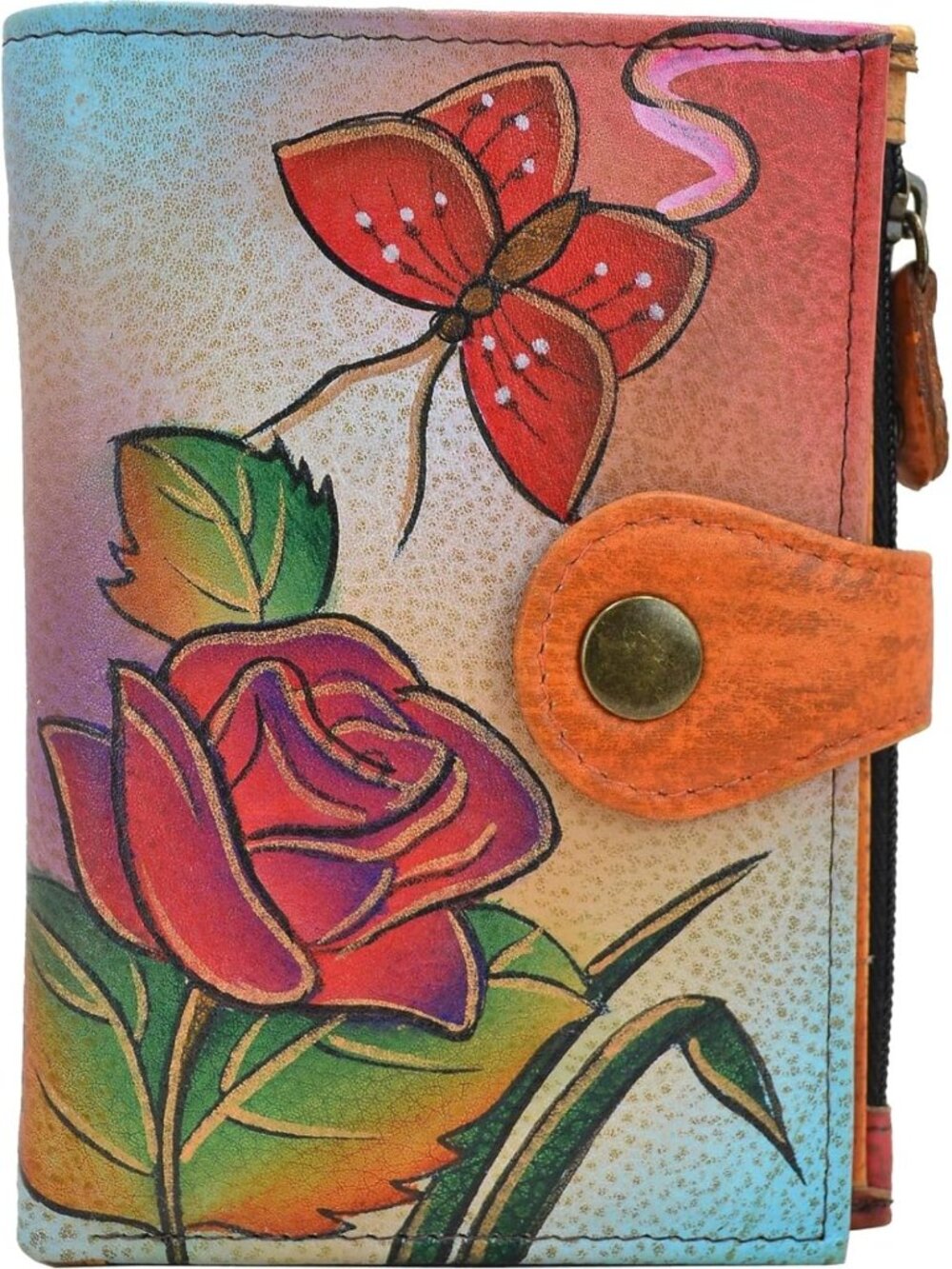 Hand Painted Genuine Leather Women's Wallet | Stylish & Functional Design